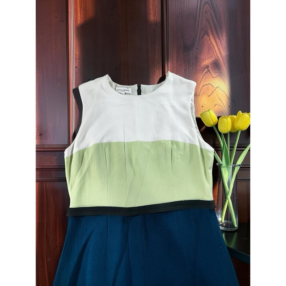 Narciso Rodriguez Colorblock Sheath Midi Dress Sz 14 US 46 EUR Silk Lining - Picture 5 of 8